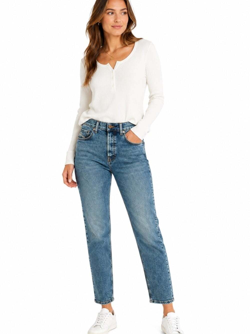 Diesel Aryel Button Fly Straight Leg Blue Jeans Regular Fit Denim Women 27x32